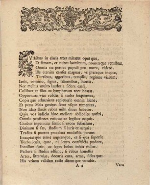 Rvrsvs Vrbis Lipsiae Bona XXV Philosophiae Candidatis Qvi Magistri Creantvr ... Carmine Solemni Declarat Ioh. Frider. Christivs ...