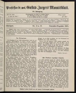 77-88, Nr. 11/12. November, Dezember 1915.