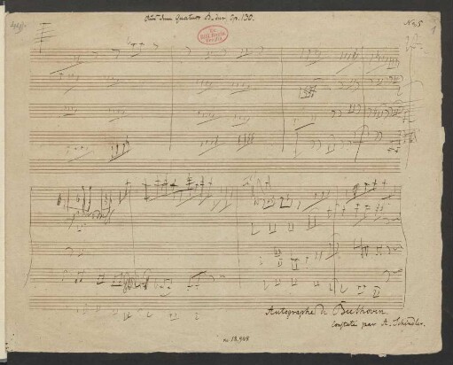 Große Fuge. Skizzen; B-Dur; LvBWV op.133; KinB 133; op.133