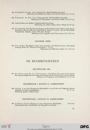 III. Buchminiaturen (Nr. 357-359)