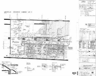 Stuttgart Hbf: Werkplan Lager und Betriebsräume; Überwachungszentrale - Be und Entwässerung S-Bahntunnel Baulos 3 / Block 4b, 5