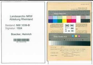 Entnazifizierung Heinrich Boecker , geb. 02.07.1916 ()