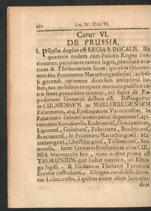 Caput VI. De Prussia.