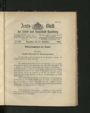 No. 170. 22. November. 1902.