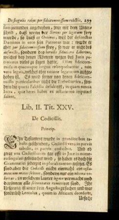 Tit. XXV. De Codicillis.