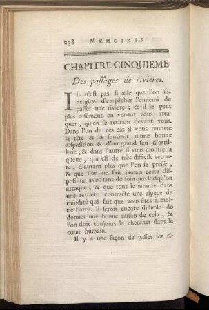 Chapitre cinquieme. Des passages de rivieres.