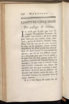 Chapitre cinquieme. Des passages de rivieres.