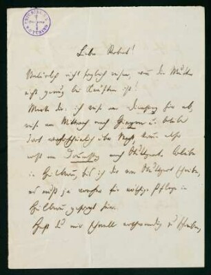 Brief von Sonntag 29. August 1869