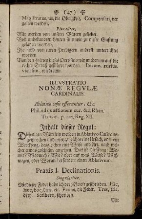 Illustratio Nonæ Regulæ Cardinalis. - Illustratio Decimæ Regulæ Cardinalis.