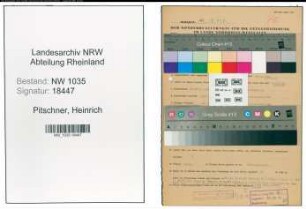 Entnazifizierung Heinrich Pitschner , geb. 18.03.1889 ()