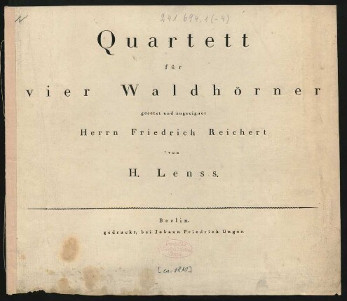 Quartett für vier Waldhörner
