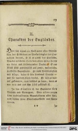 II. Charakter der Engländer