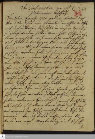 Bericht von Georg Petermann