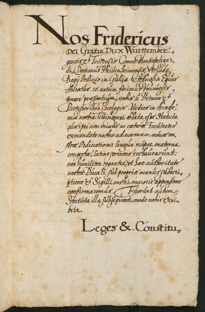 Leges et Constitutiones Collegii Medici Universitatis Scholae Tubingensis