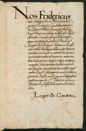 Leges et Constitutiones Collegii Medici Universitatis Scholae Tubingensis