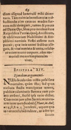 Epistola XIV.