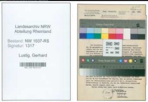 Entnazifizierung Gerhard Lustig , geb. 16.04.1900 ()