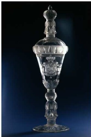 Deckelpokal mit Wappen und Monogramm Augusts des Starken