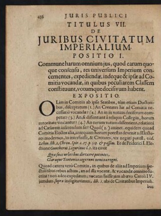 Titulus VII. De Iuribus Civitatum Imperialium.
