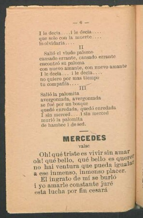 Mercedes : Valse