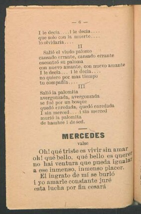 Mercedes : Valse