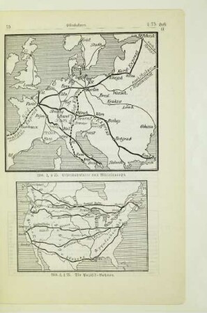 Eisenbahnkarte von Mitteleuropa