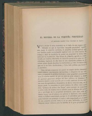 El sofisma de la pequeña propiedad