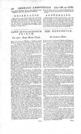 Caput Septuagesimum Primum = LXXI. Hoofdstuk - [Caput Octoagesimum = LXXX. Hoofdstuk]