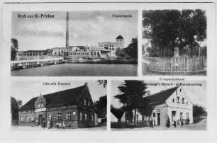 Krauschwitz-Klein Priebus. Ortsansichten, Ansichtskarte um 1920, Repro (RA Görlitz Postkartensammlung)