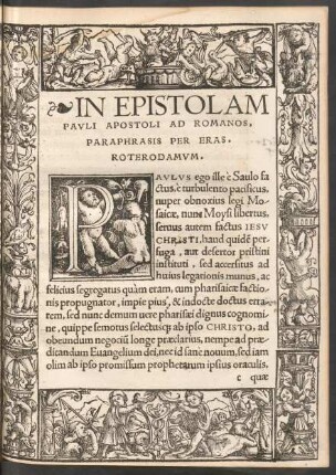 In Epistolam Pauli Apostoli Ad Romanos, Paraphrasis Per Eras. Roterodamum.