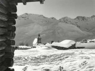 Blick auf Arosa mit dem Bergkirchli
