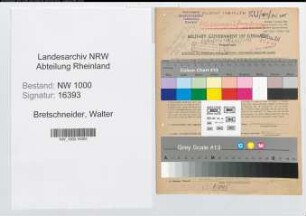 Entnazifizierung Walter Bretschneider, geb. 24.08.1898 (Drogist)