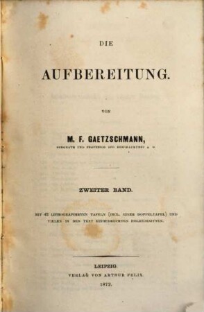 Die Aufbereitung, 2