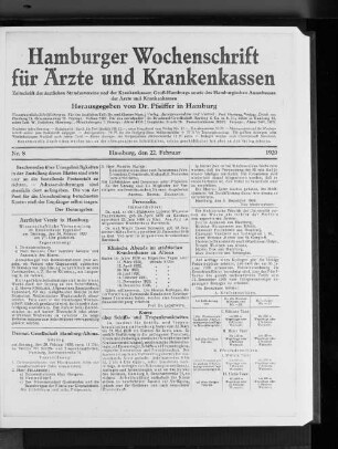 Klinische Abende im städtischen Krankenhause zu Altona.