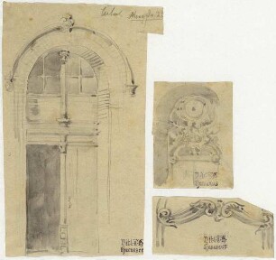 Bürgerhäuser in Lübeck, Portal (Mengstr. 22), Oberlicht, Voluten
