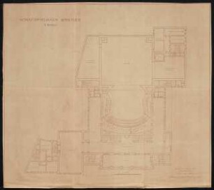 Schauspielhaus, Bremen Wiederaufbau: Grundriss 1.Rang 1:100