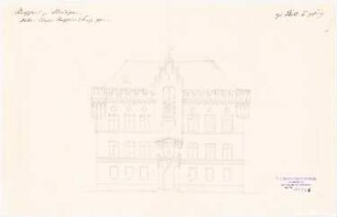 Rathaus, Striegau 2. Projekt: Hauptansicht, geändert
