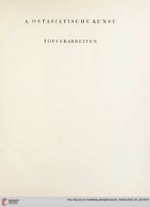 I. Töpferarbeiten (Nr. 1-135)