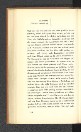 An Herder Darmstadt, den 18. April 1776