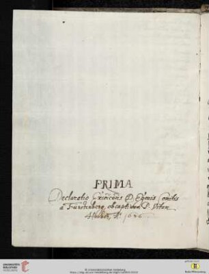Exkommunikation des Grafen Egon von Fürstenberg