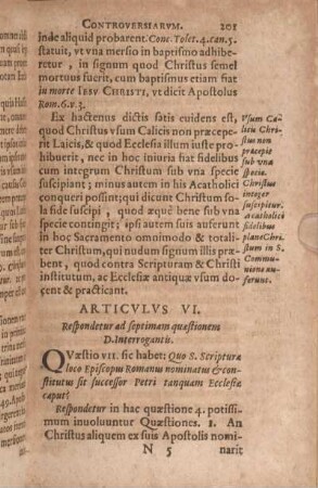 Articvlvs VI. Respondetur ad septimam quaestionem D. Onterrogantis.