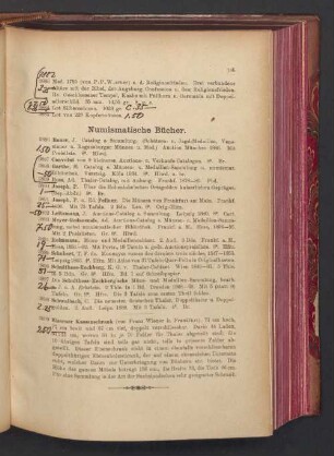 Numismatische Bücher