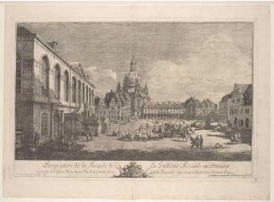 Der Neumarkt zu Dresden vom Jüdenhof aus (Neumarkt mit altem Galeriegebäude)