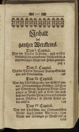 Inhalt des gantzen Werckleins