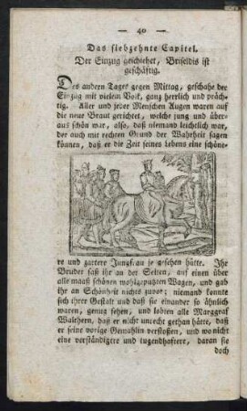 Das siebzehnte Capitel. Der Einzug geschiehet, Briseldis ist geschäftig.
