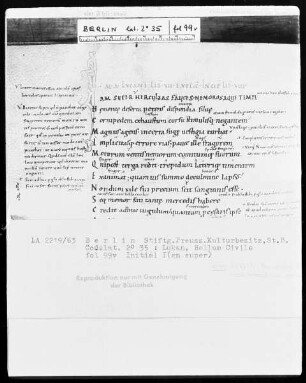 Lukan, Bellum Civile — Initiale I(am super), Folio 99verso