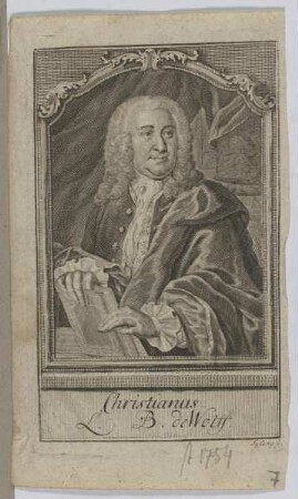 Bildnis des Christianus L.B. de Wolff