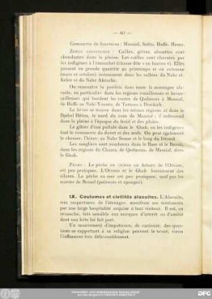 IX. Coutumes et civilités alaouites.