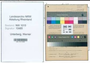 Entnazifizierung Werner Unterberg , geb. 15.02.1907 ()