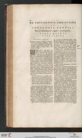 De Physiologia Christiana, et theologia gentili, sive de Idololatriæ origine, ac progressv, libri qvinti pars altera